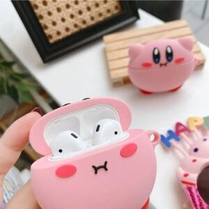 Kirby Pink AirPods Case – Gen 3 Silicone Protective Cover w/ Hanging Clip